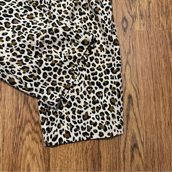 Wildfang Leopard Print Sleeveless Jumpsuit Overalls straight leg wide leg - Picture 4 of 8